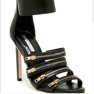 BCBG Leather Zipper Heels